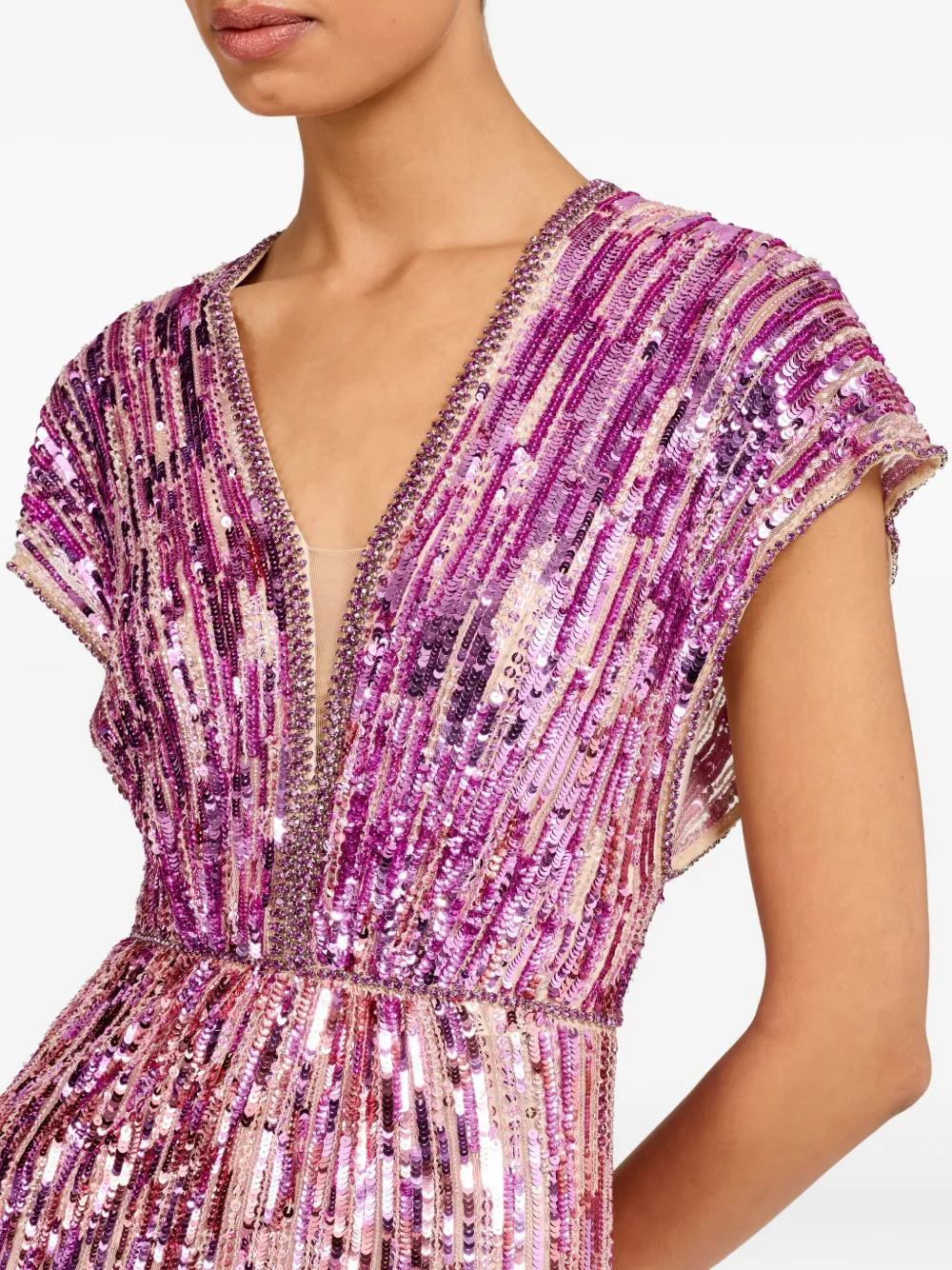 Jenny Packham Dusk Dress In Purple
