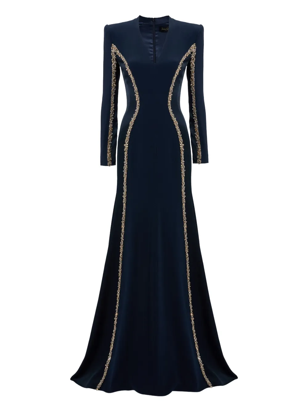 Jenny Packham Verziertes Maxikleid - Blau
