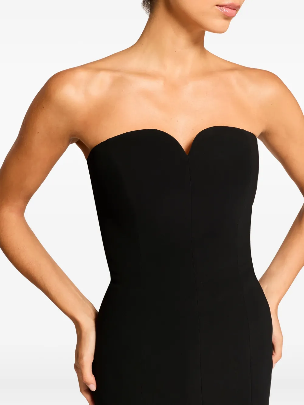 Jenny Packham Lust Strapless Maxi Dress In Black