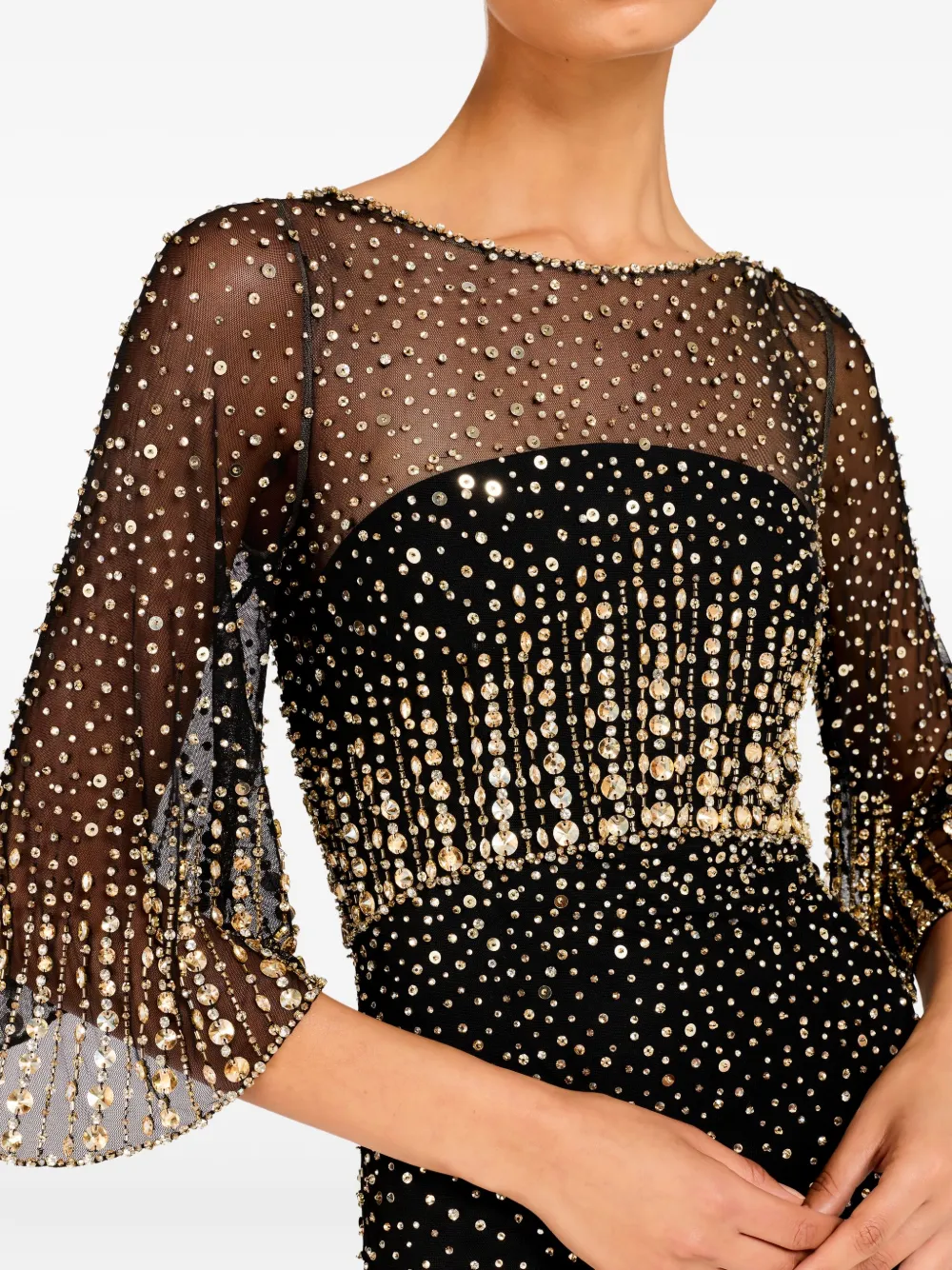 Jenny Packham Kiya Maxi Dress In Black