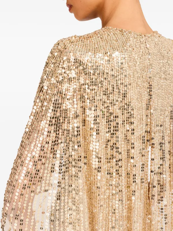 river island gold sequin maxi dress Jenny Packham Carrie Embellished in Illusion Womens dresses