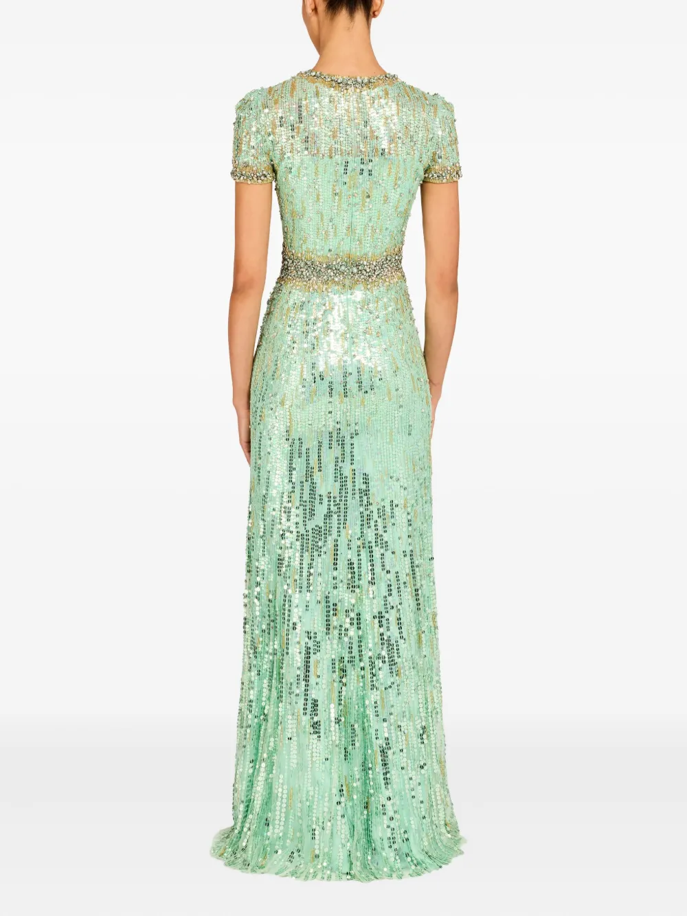 Jenny Packham Celeste Maxi Dress In Green
