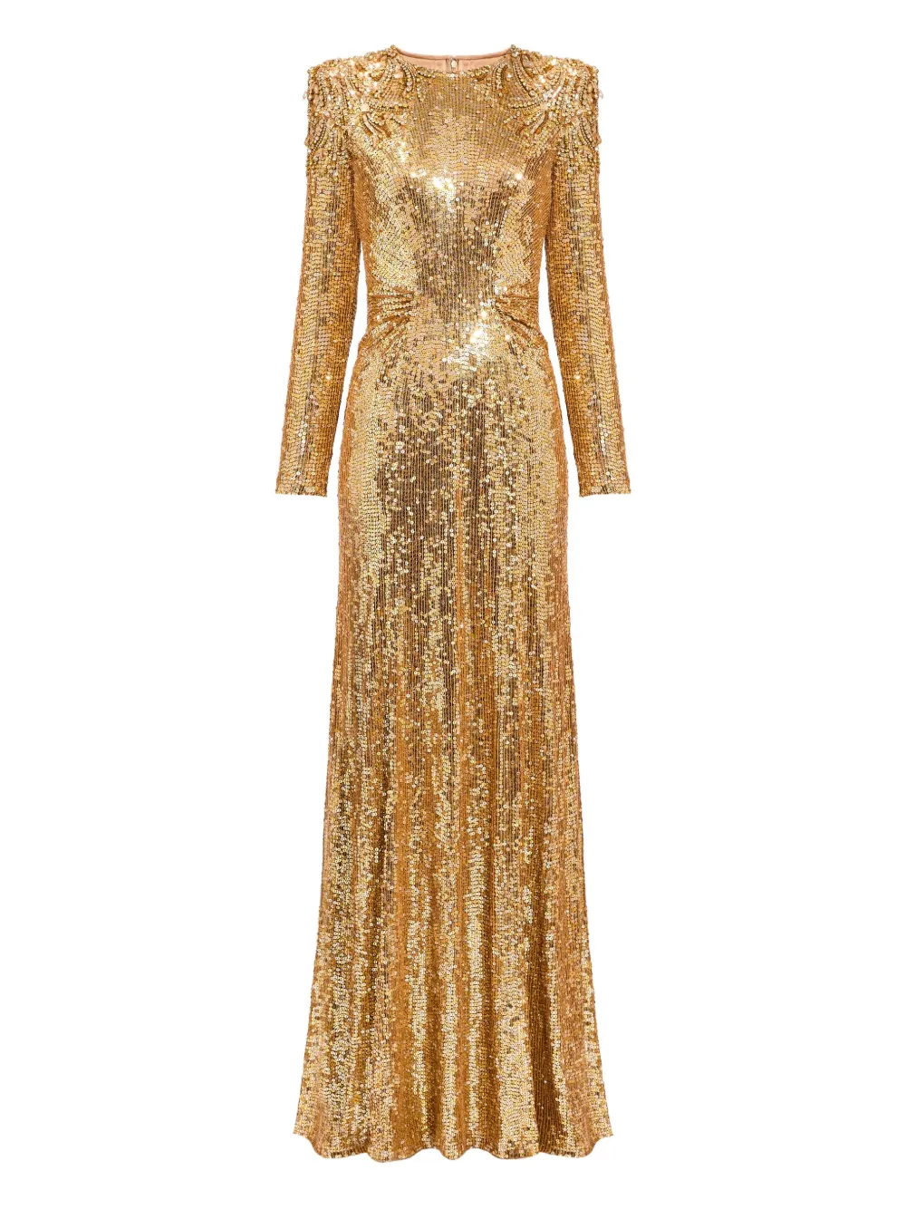 Jenny Packham Sequin Embellished Dulcet Dress In Gold