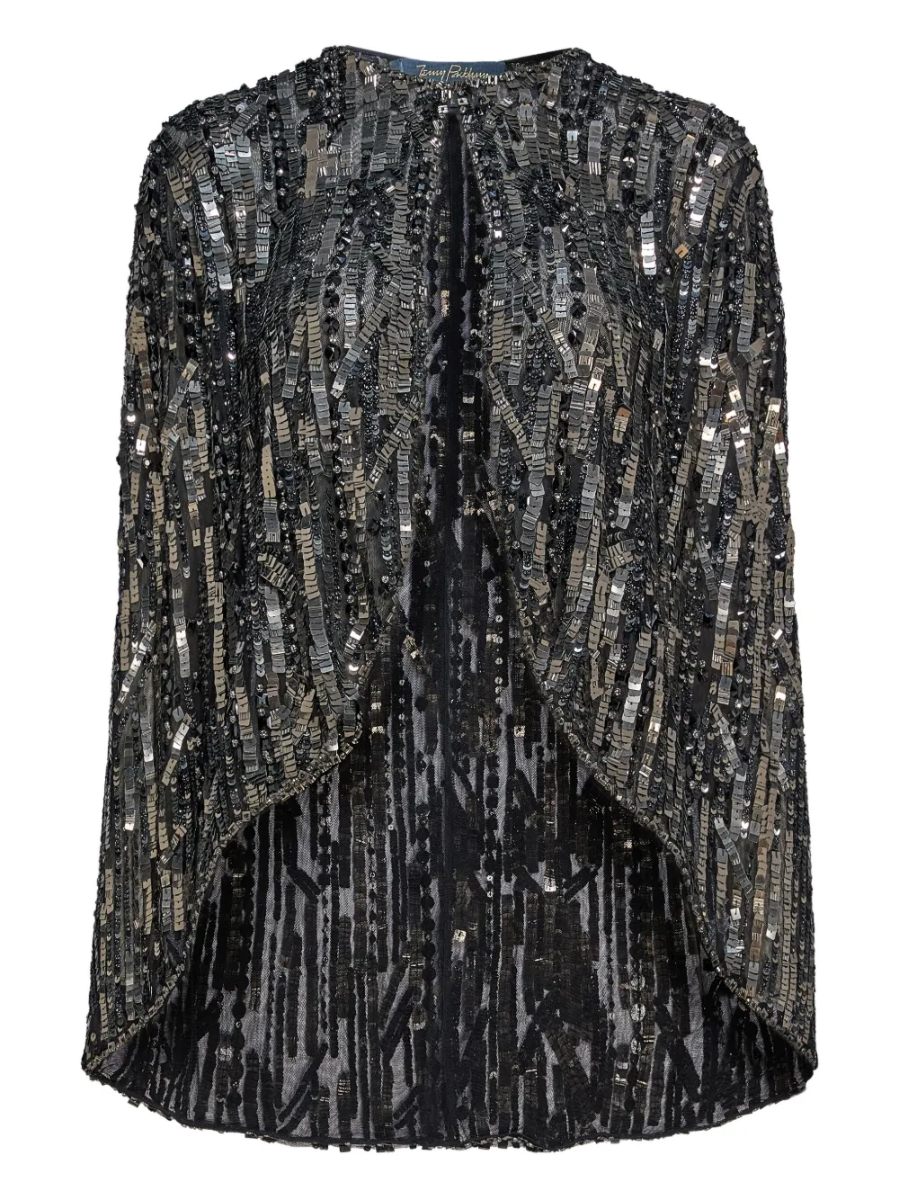 Jenny Packham Sequin-embellished Maxi Dress In Gray