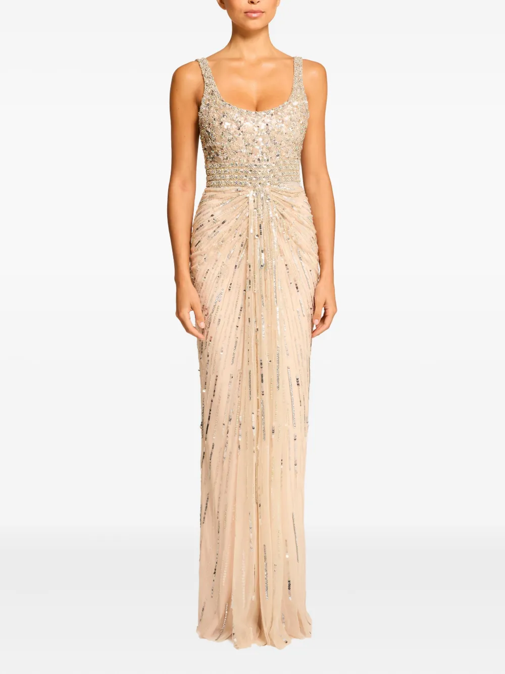 Jenny Packham Sequin-embellished Elixir Dress In Gold