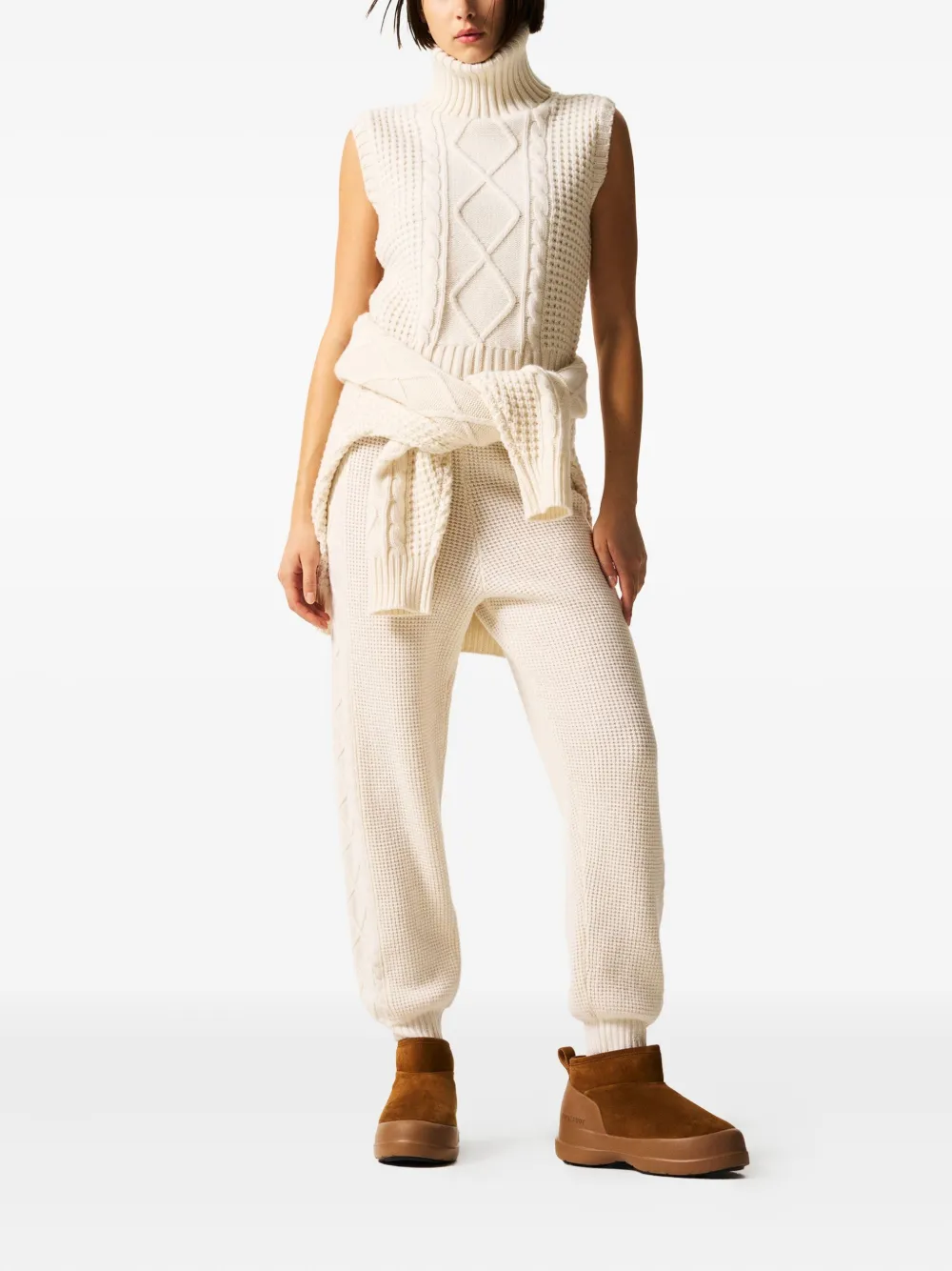 Perfect Moment cable-knit roll-neck top | Vests & Tank Tops | Image 2