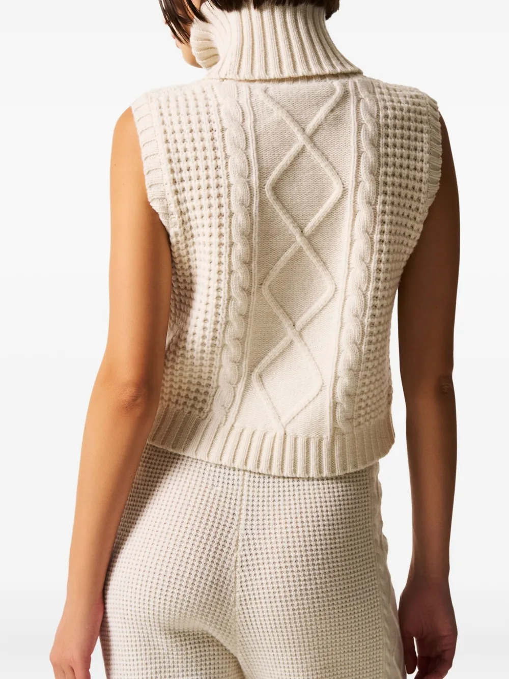 Perfect Moment Kabelgebreide top Beige