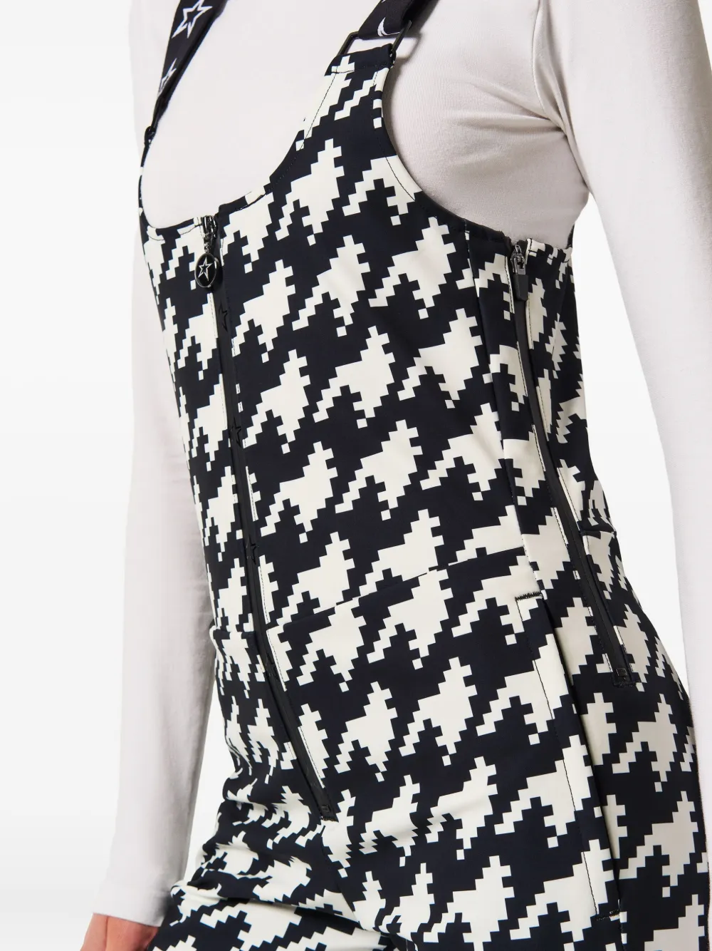 Perfect Moment Jb Patterned Ski Bib In Black