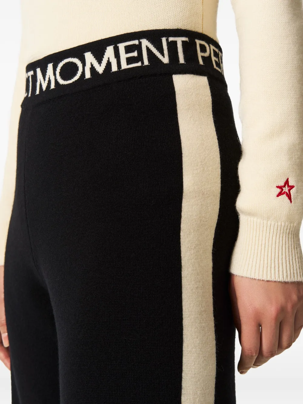Perfect Moment Logo-band Pants In Black