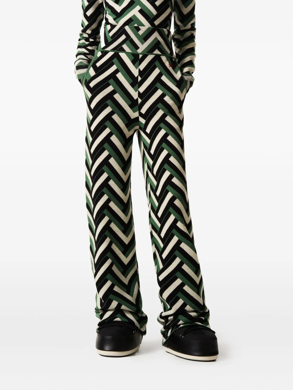 Perfect Moment Broek met wafelprint Groen