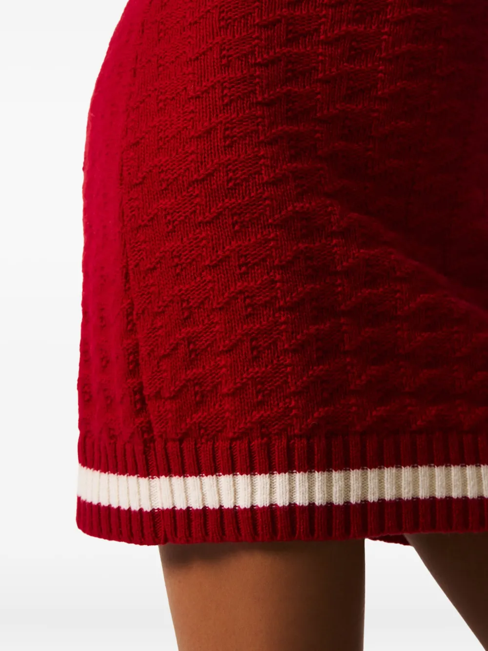 Perfect Moment Rok met gestreept detail en textuur Rood