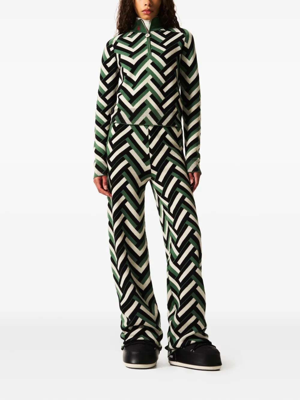 Perfect Moment chevron-pattern jumper | Knitted Sweaters | Image 2