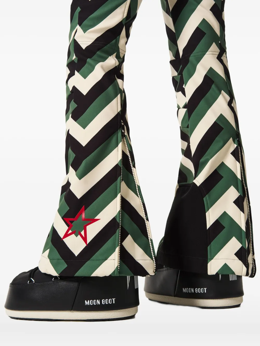Perfect Moment High-waist Aurora Flare Ski Pant Xl In Green
