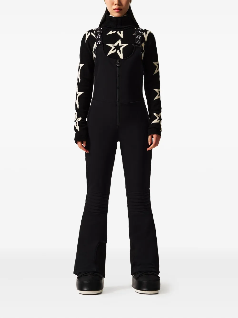 Perfect Moment Jb Ski Star-strap Zip Bib In Black