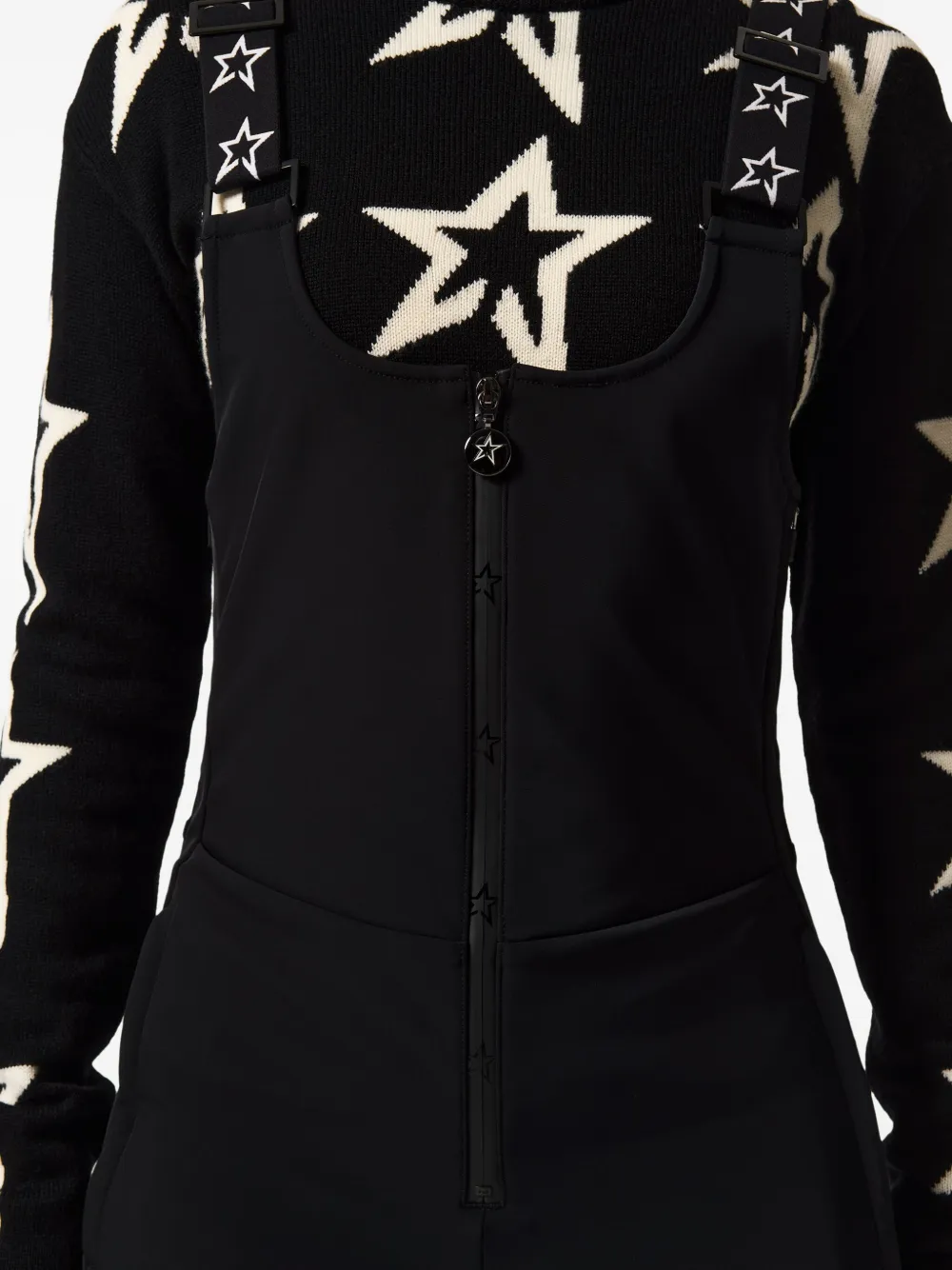 Perfect Moment Jb Ski Star-strap Zip Bib In Black
