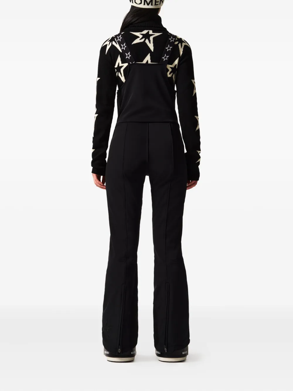 Perfect Moment Jb Ski Star-strap Zip Bib In Black