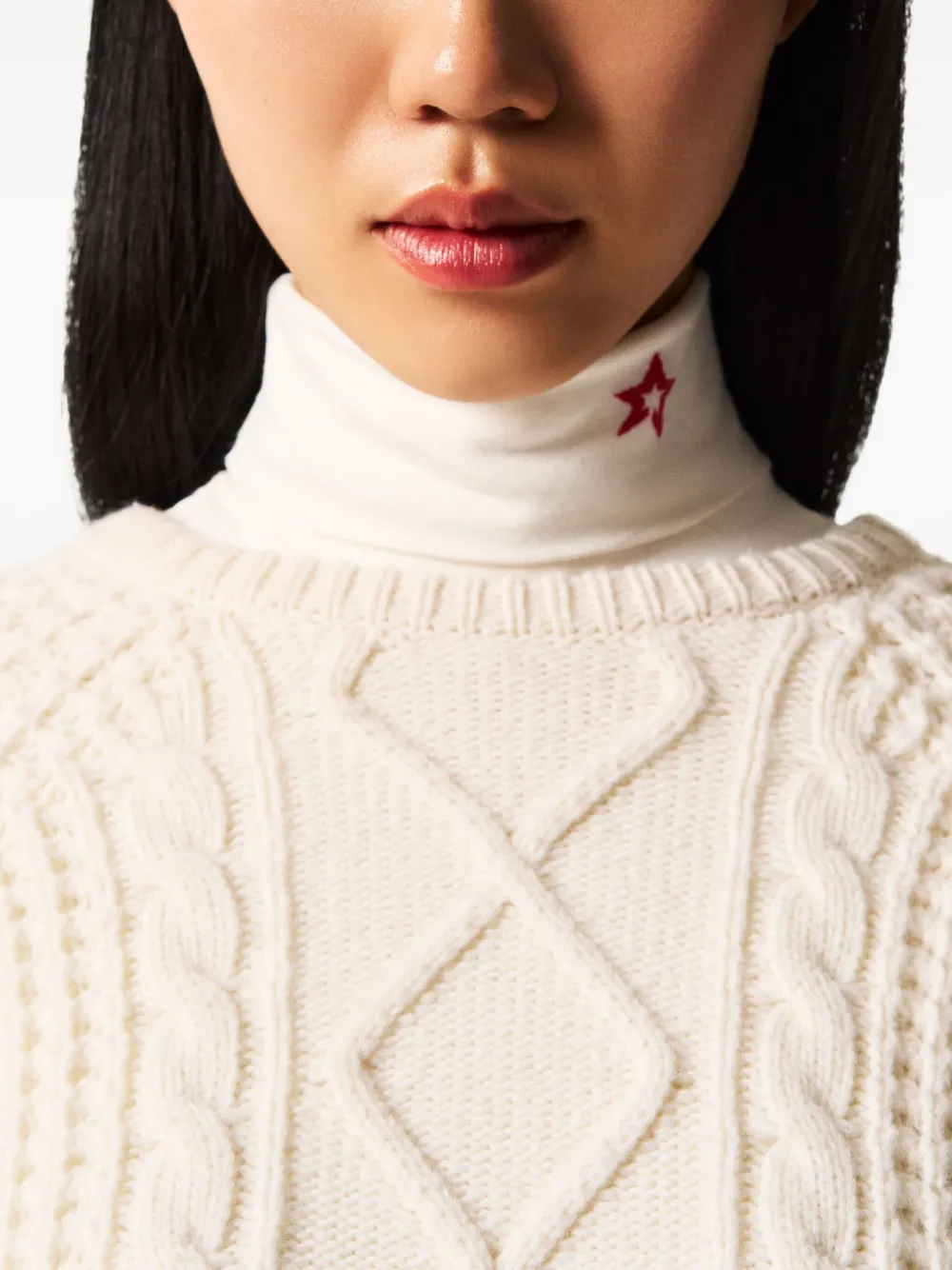 Perfect Moment Crystal Merino Wool Sweater Xl In White