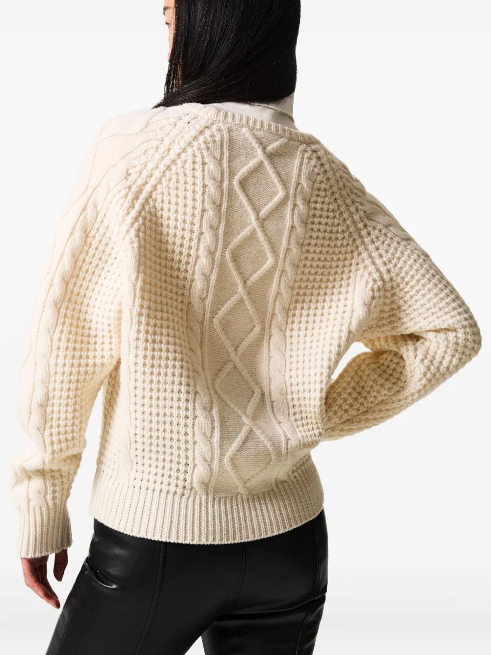 Perfect Moment Crystal Merino Wool Sweater Xl In White