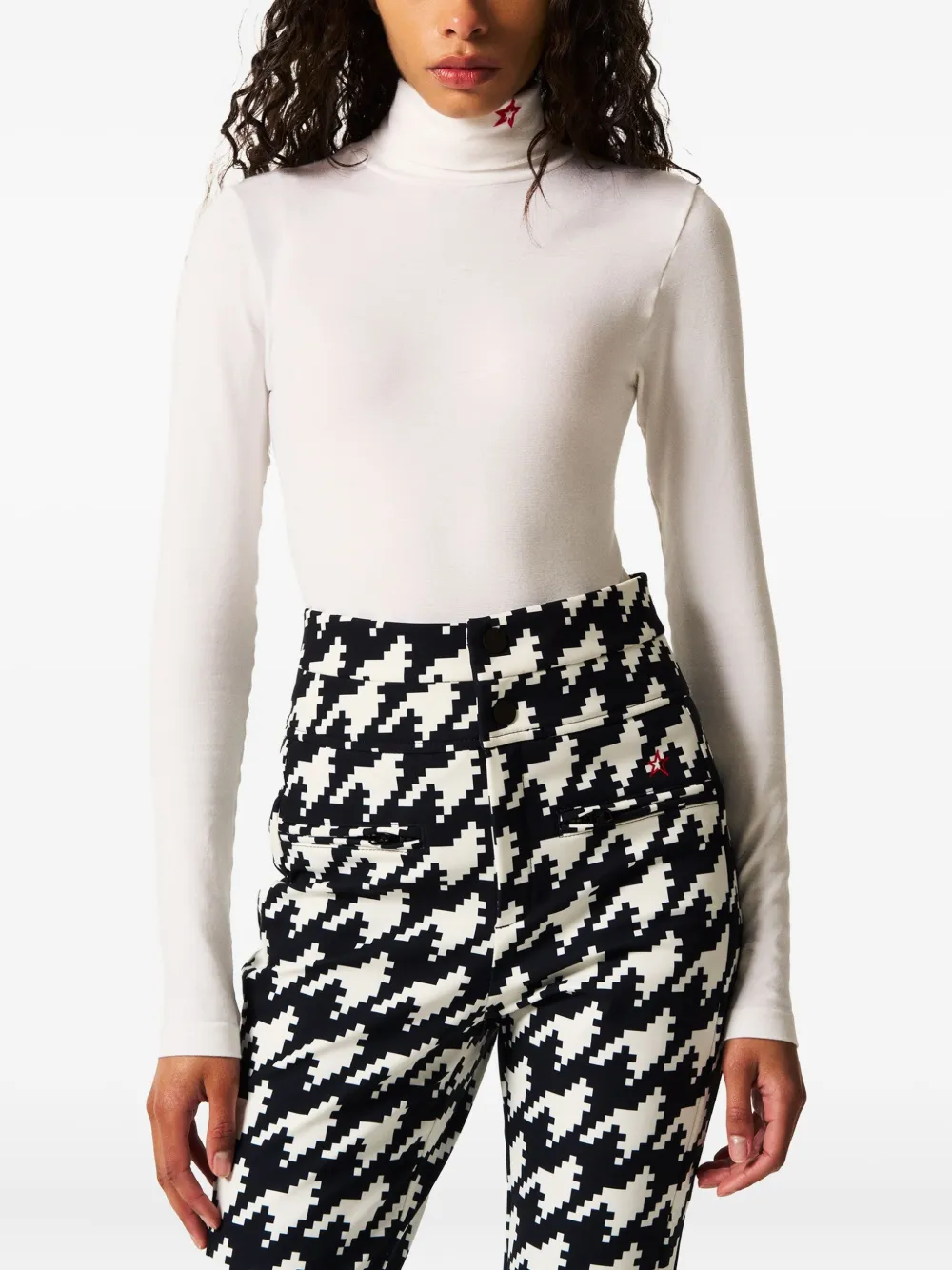 Perfect Moment Long-sleeve Star-embellished Sweater In White