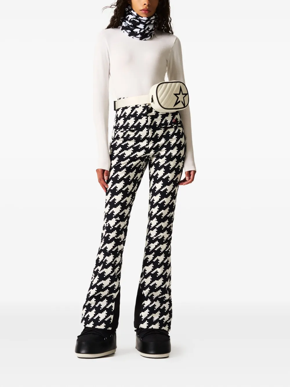 Perfect Moment Long-sleeve Star-embellished Sweater In White