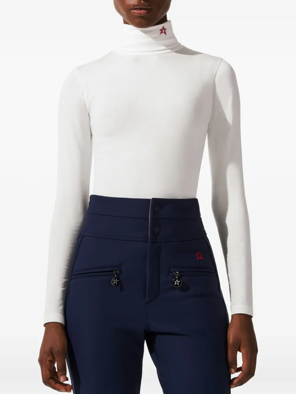 Perfect Moment long-sleeve star-embellished sweater - Bianco