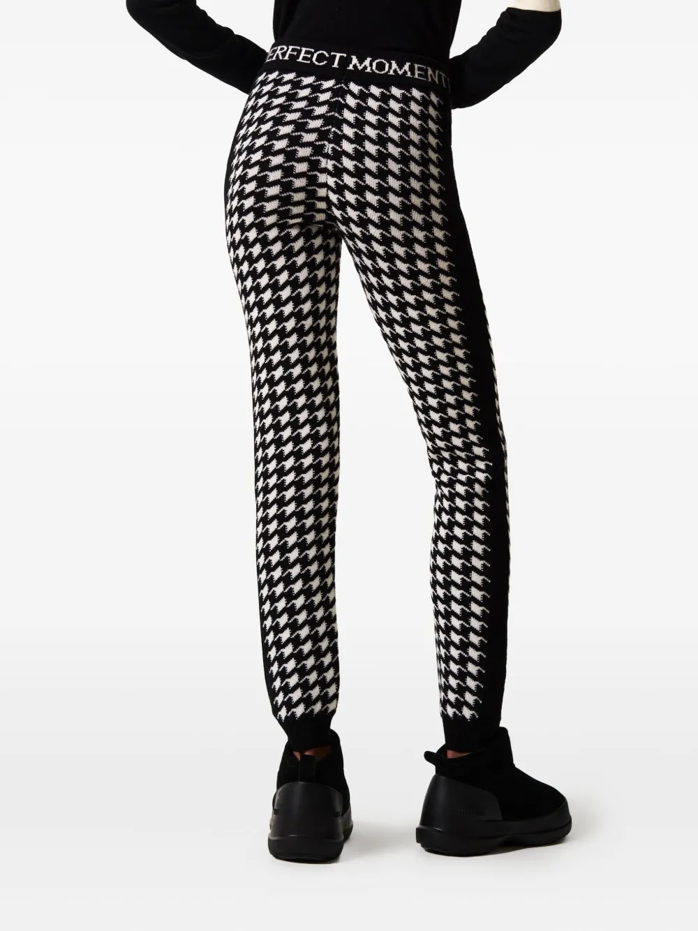 Perfect Moment Houndstooth-pattern Logo-waistband Pants In Multi