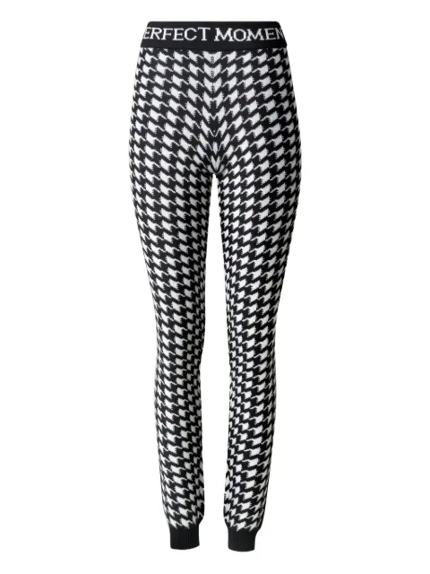 Perfect Moment houndstooth-pattern logo-waistband pants