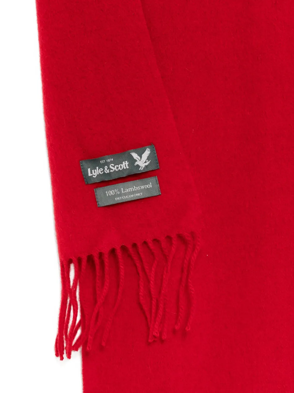 Lyle & Scott Logo-embroidered Scarf In Red