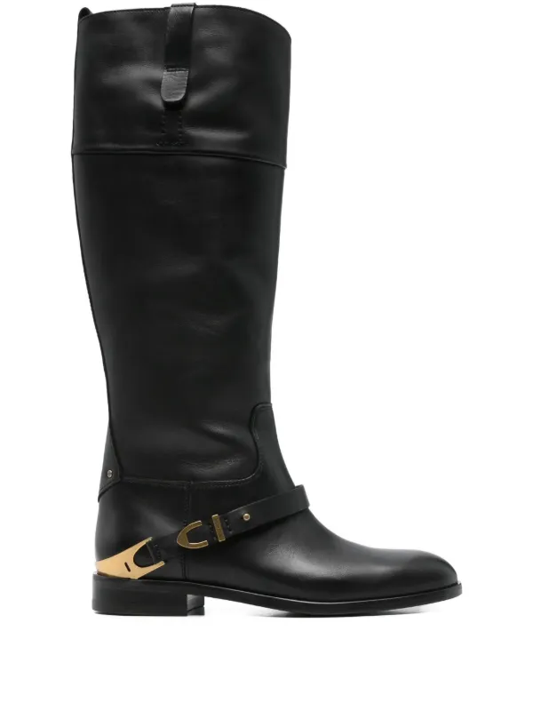 Golden Goose Charlie Buckled Knee-high Boots in Black