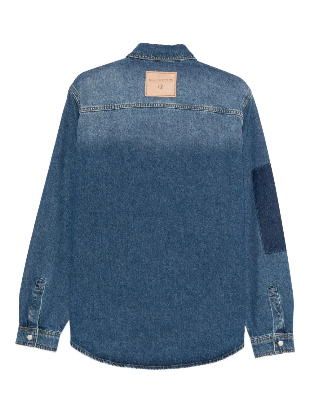 Iceberg Denim overhemd met logopatch - Blauw