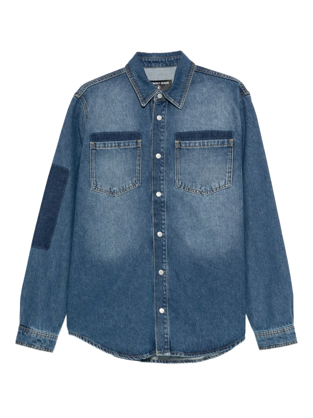 Iceberg logo-patch denim shirt | Blue | Image 1