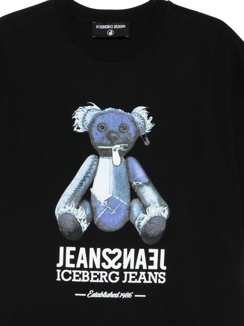 Iceberg T-shirt met Teddy-print Zwart