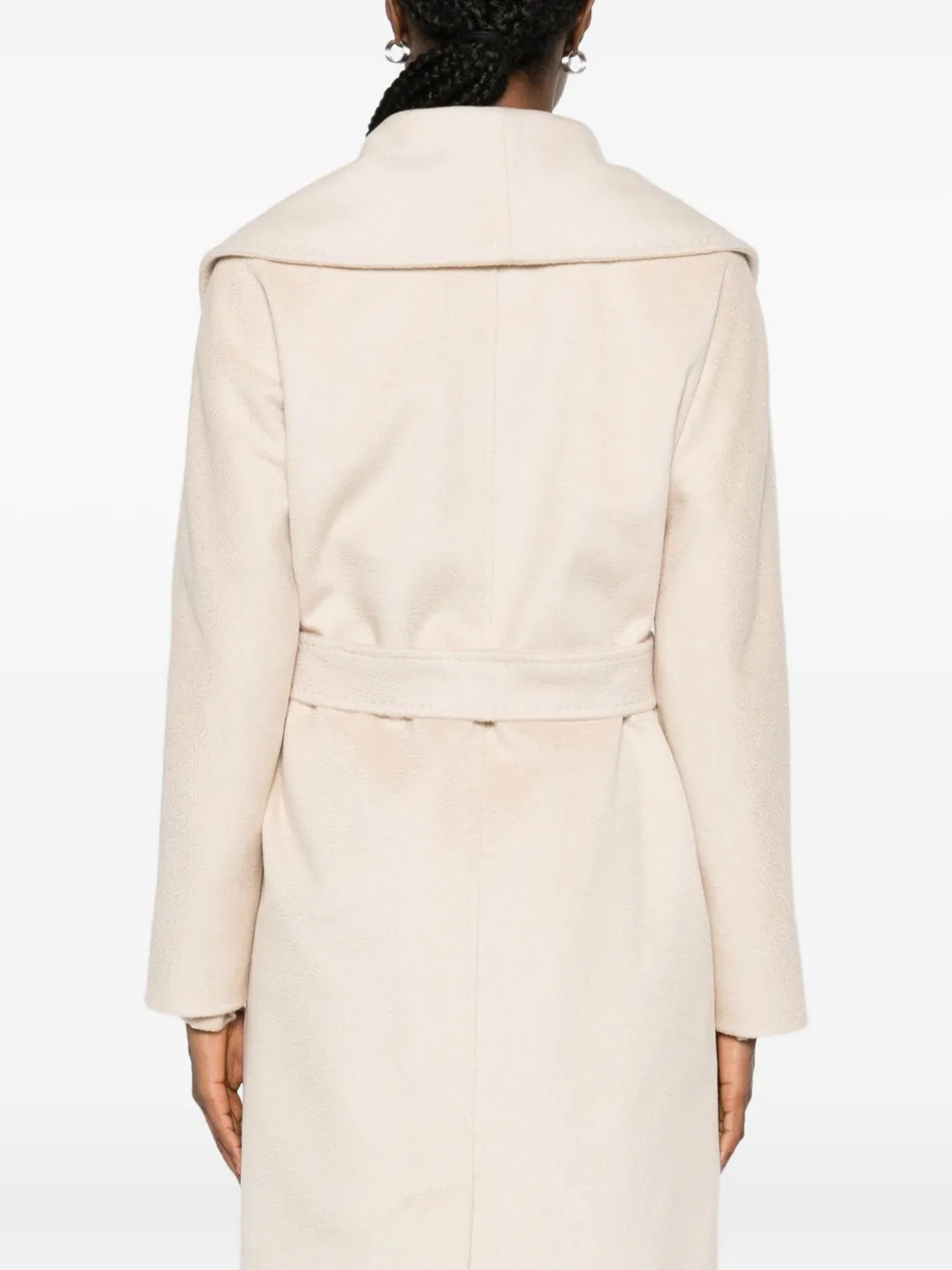Max Mara Belted Coat In Neutral