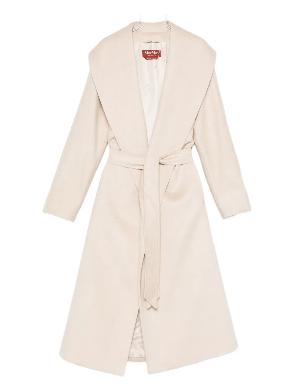 Max Mara Belted Coat In Neutral