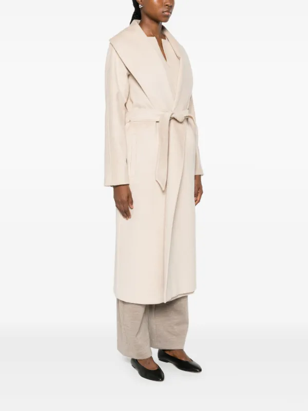 Max Mara ベルテッド コート | ニュートラル | FARFETCH JP
