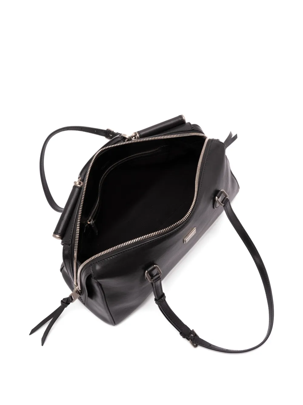 Dolce & Gabbana Leather Travel Bag In Black