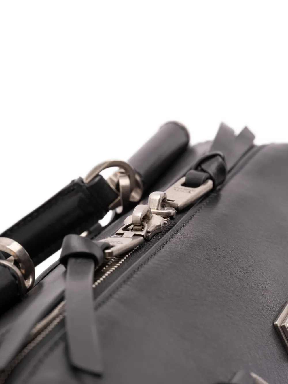 Dolce & Gabbana Leather Travel Bag In Black
