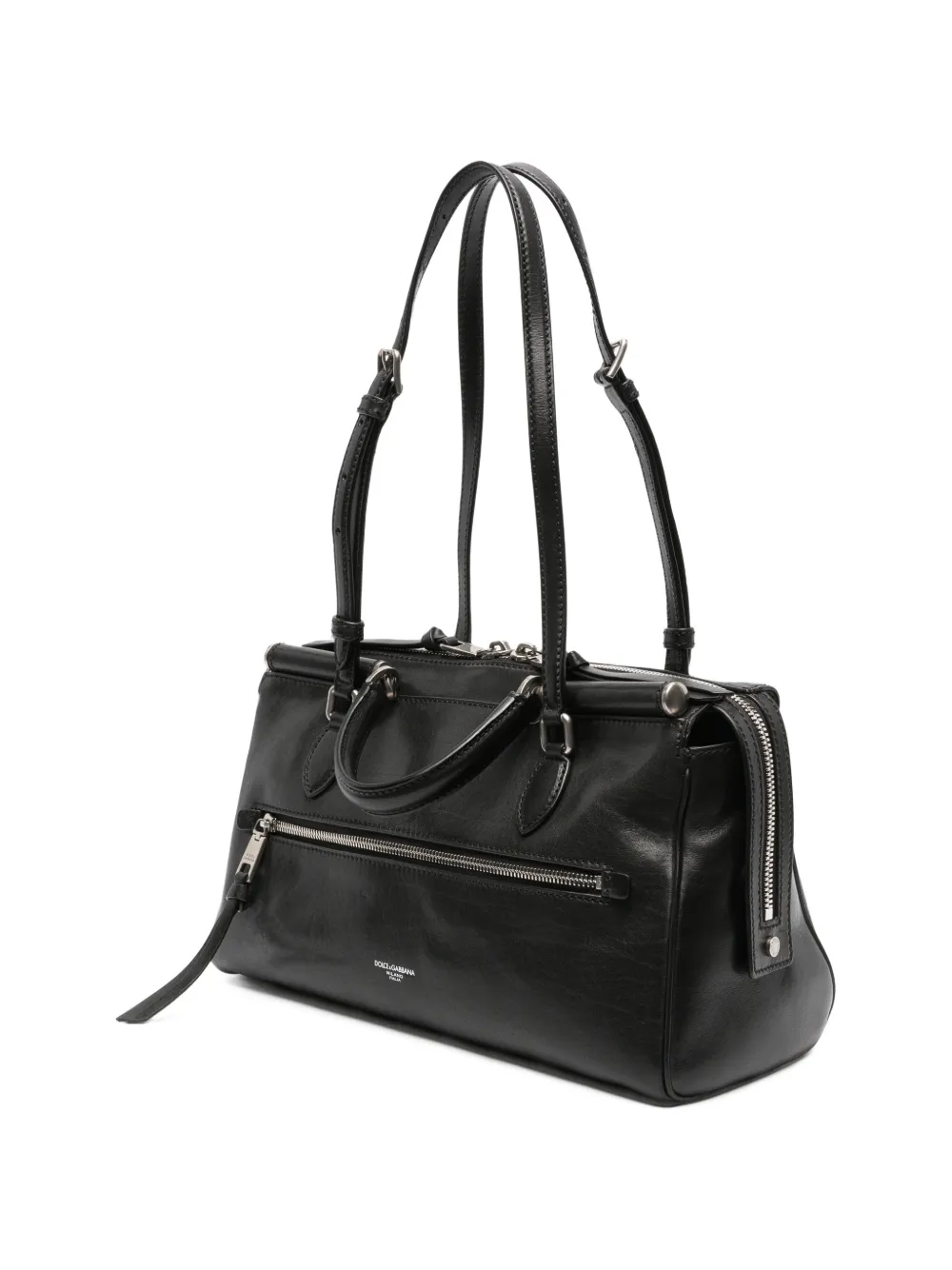 Dolce & Gabbana Leren reistas Zwart