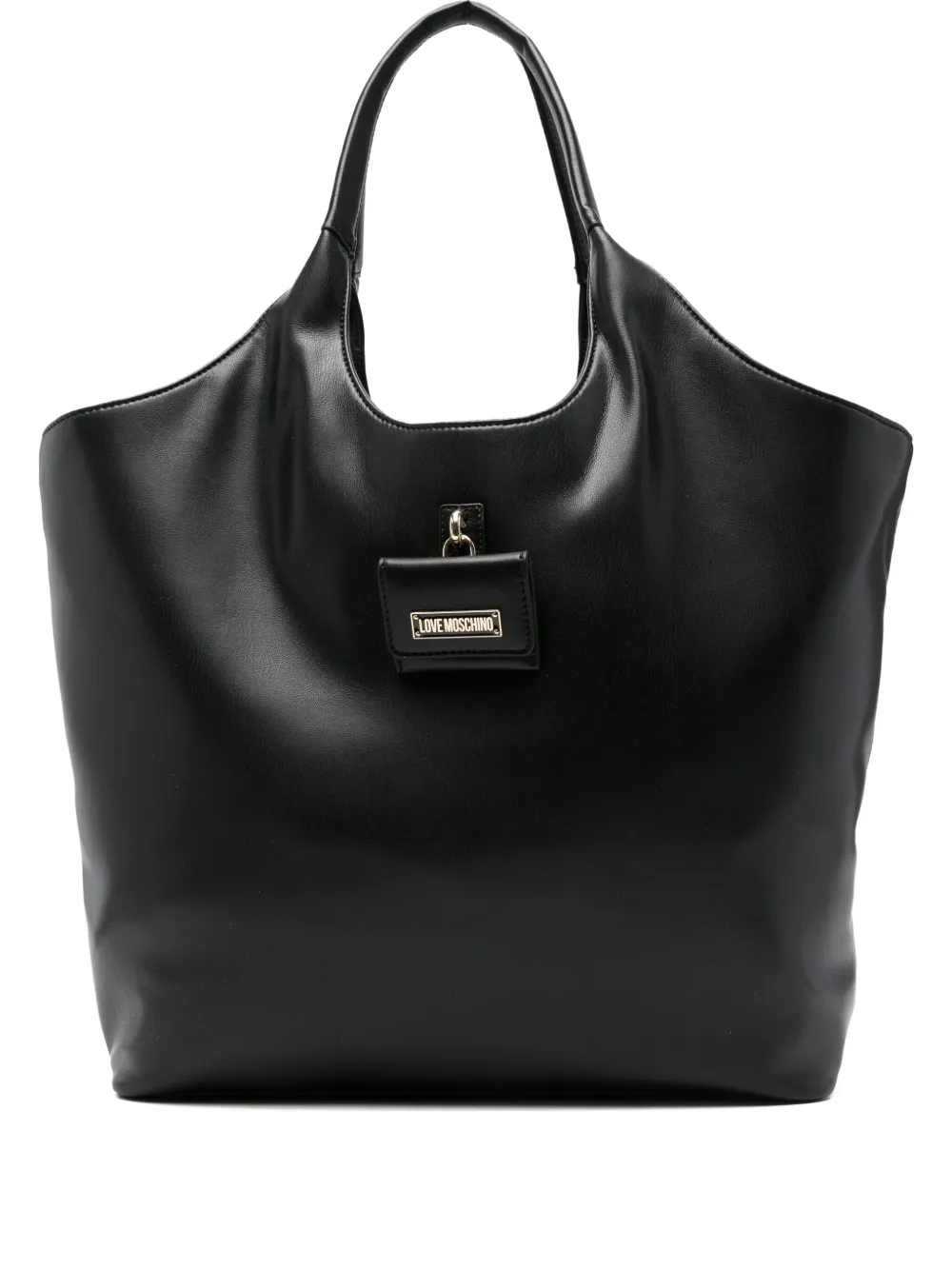Love Moschino Logo-plaque Tote Bag In Black