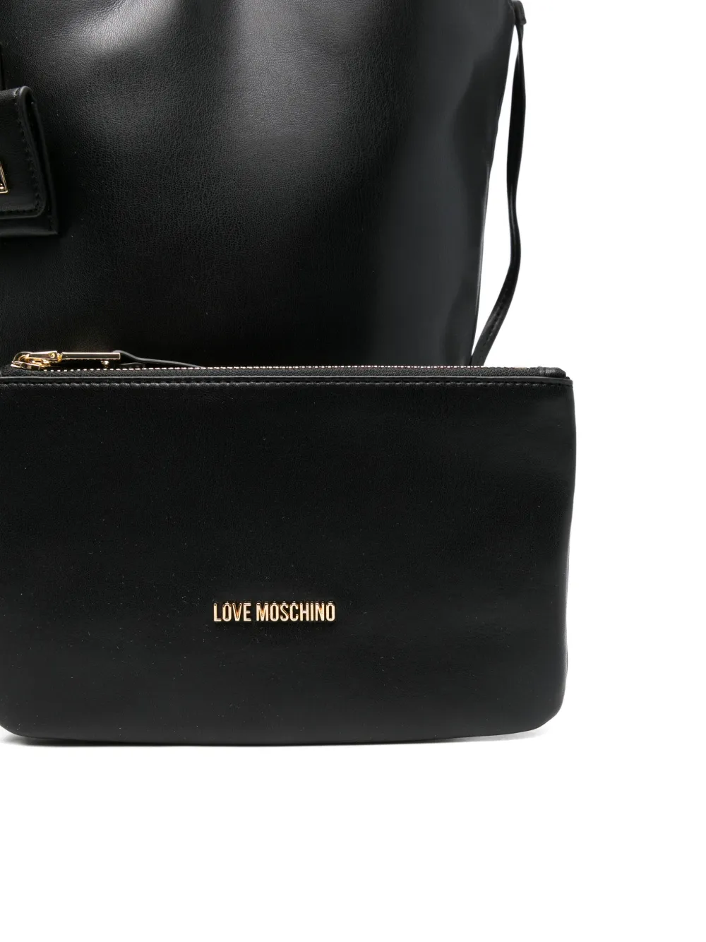 Love Moschino Logo-plaque Tote Bag In Black
