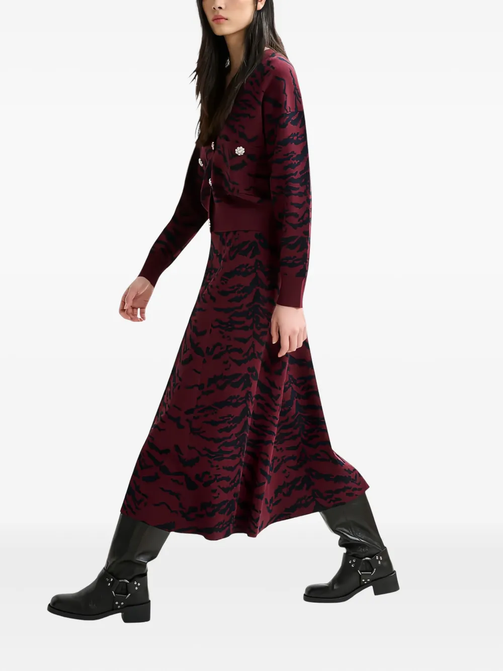 Essentiel Antwerp Patterned Skirt In Red