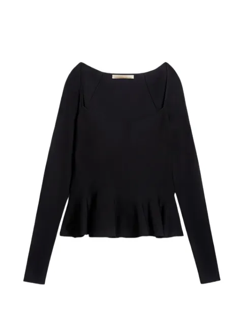 Vanessa Bruno Flower square-neck ruffled top