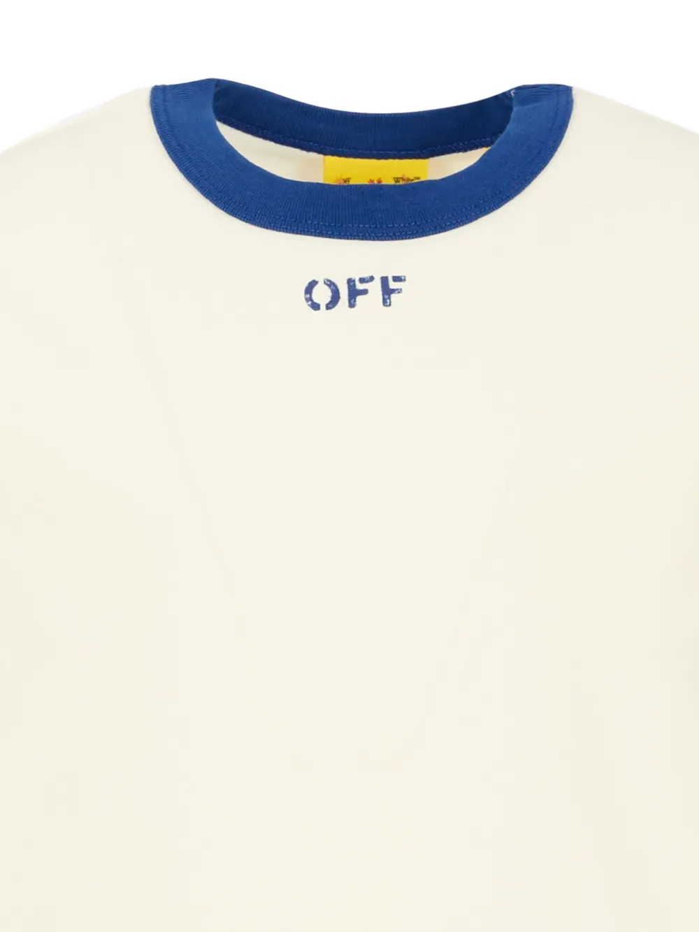 Off-White Kids Ringer T-shirt met korte mouwen Beige