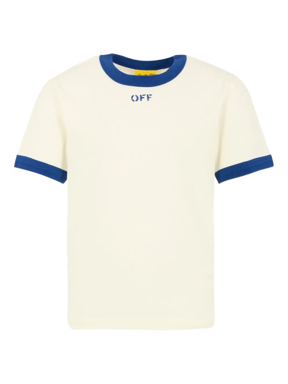 Off-White Kids ringer short-sleeve T-shirt - Toni neutri