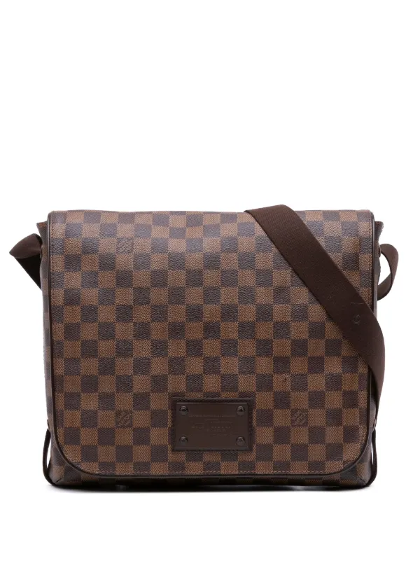 LOUIS VUITTON ダミエ・エベヌ ブルックリン MM ショルダーバッグ ルイ