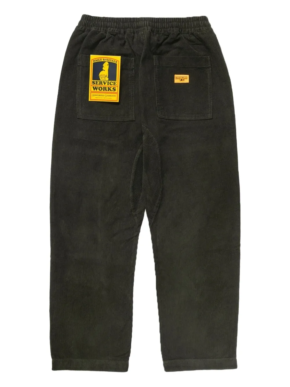 Service Works Ribfluwelen chef broek - Groen