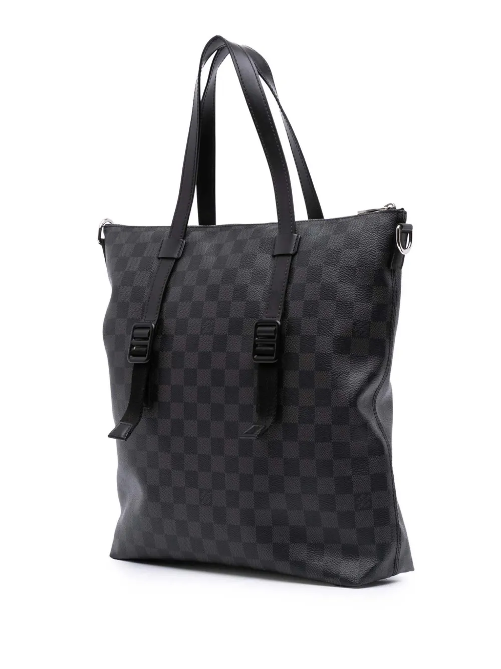 Pre-owned Louis Vuitton 2015 Damier Graphite Skyline Satchel In Black