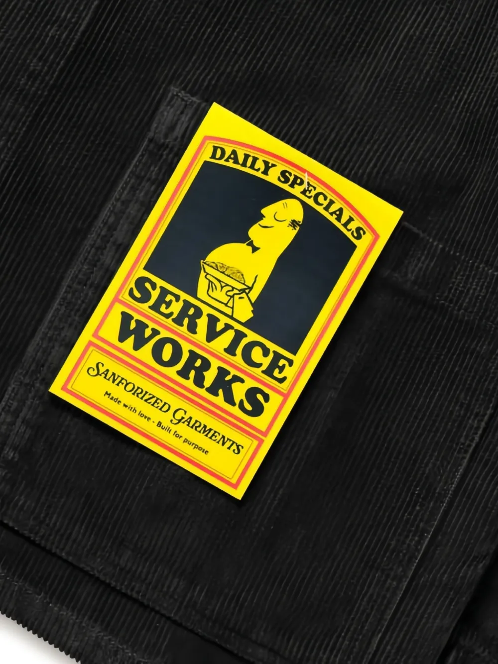 Service Works Corduroy Shirt Jacket In Black