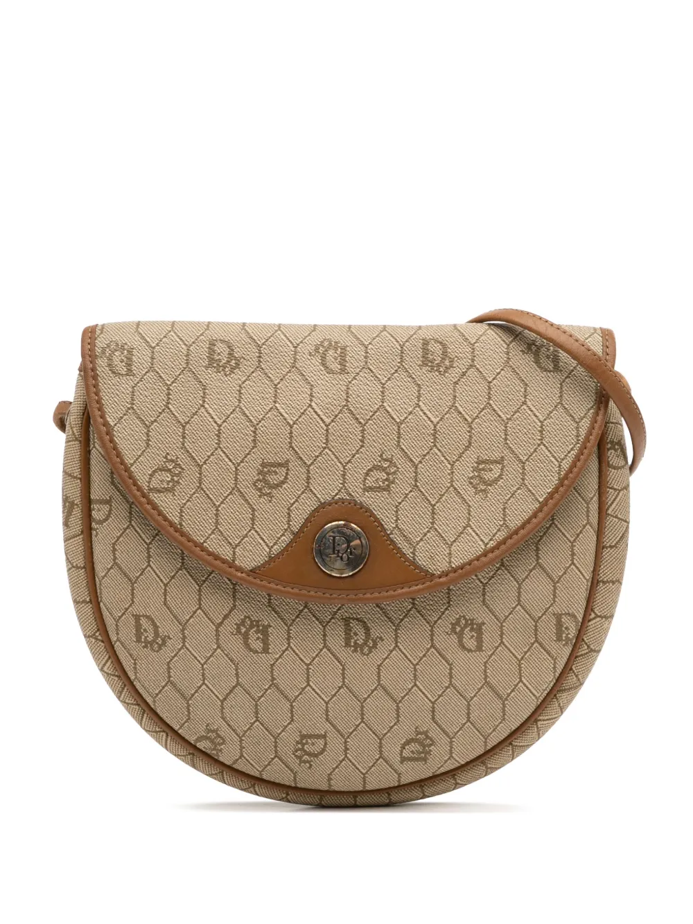 Christian Dior Pre-Owned 20th Century ハニカム コーテッドキャンバス ショルダーバッグ - ブラウン Christian Dior Pre-Owned 20th Century ハニカム コーテッドキャンバス ショルダーバッグ - ブラウン