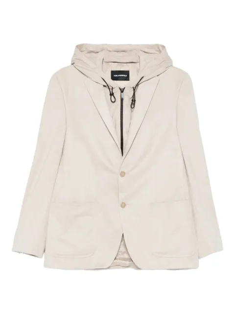 Karl Lagerfeld panelled hooded blazer